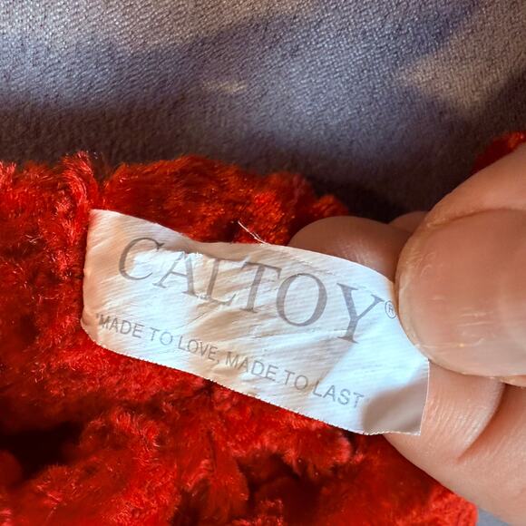 Caltoy Red Crab Hand Puppet Plush Velour Crushed Velvet - Picture 6 of 7